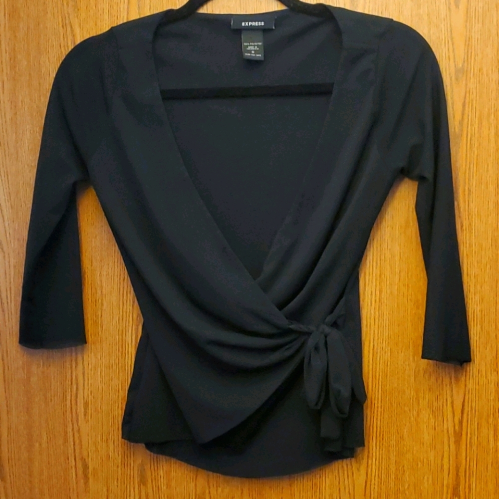 S Express black side tie mesh top